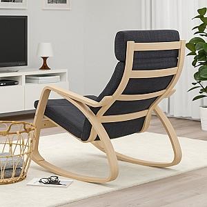 Fotoliu IKEA Poang/Hillared Furnir Stejar Alb/Antracit