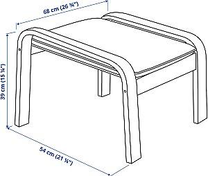 Fotoliu IKEA Poang Furnir Mesteacan/Alb