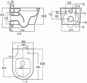 Vas WC NOMI Ottimo Rimless