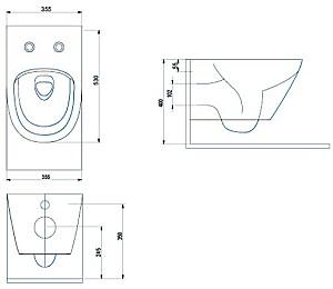 Vas WC Ege Vitrifiye KNIDOS White