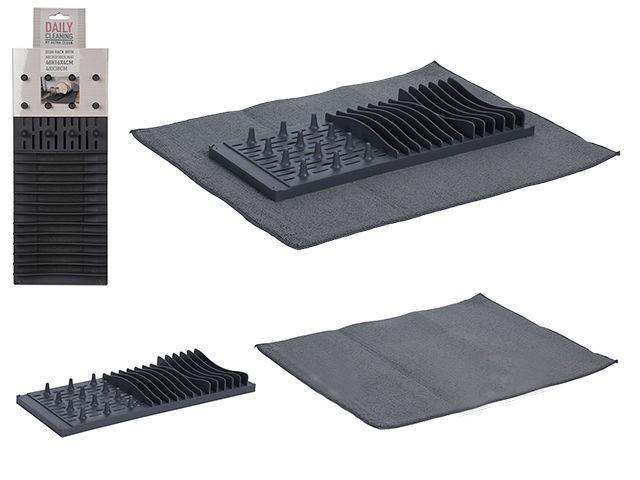 Uscator pentru vesela Ultra Clean 40X16X4cm +covoras microfibra 48X38cm