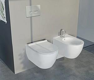 Vas WC CeraStyle City White Matte No-Rim+Capac Turkuaz Seramik