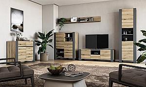 Dulap MG-Plus Combo CO7 Grafit(Gri)/Stejar Evoke(Maro)