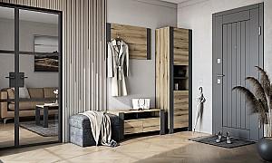 Dulap MG-Plus Combo C O8 80 Grafit(Gri)/Stejar Evoke(Maro)