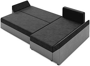 Canapea coltar Space Meble Dante L Mikrofaza 27/Mikrofaza 15 (Gray/Black)