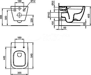 Vas WC Ideal Standard i.life B RimLS+ T461401