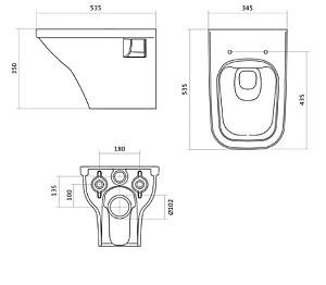 Vas WC Santek Lain (1WH501574)