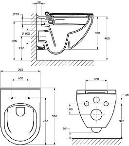Vas WC Roca Hebe Rimless Slim (A34H138000)