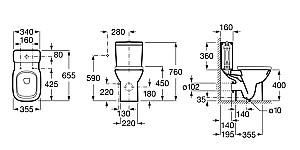 Vas WC Roca ROCA Debba A342997000