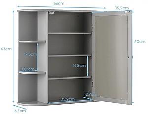Dulap de baie Costway JV10446GR Gri