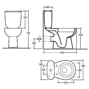 Vas WC Keramin Golf R (fără ramă)