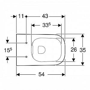 Bideu KOLO GEBERIT SELNOVA SQUARE