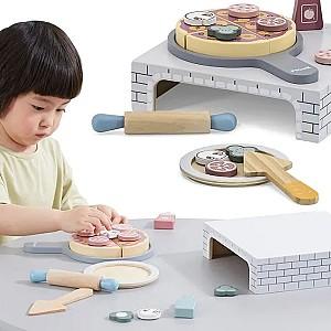 Set de bucatarie pentru papusi VIGA Pizzerie