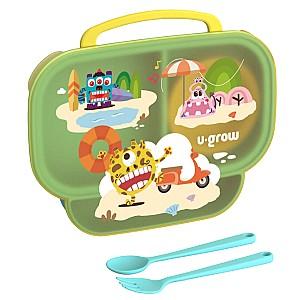 Set de recipiente alimentare U-Grow compartimentată 3in1