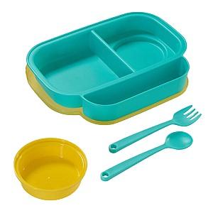 Set de recipiente alimentare U-Grow compartimentată 3in1