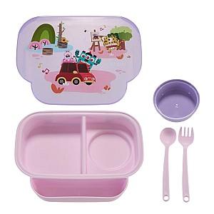 Set de recipiente alimentare U-Grow compartimentată 3in1