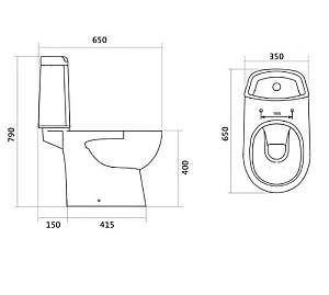 Vas WC Santek Ostin (1WH302419)
