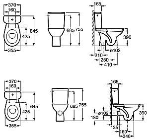 Vas WC Roca Adele A34P195000