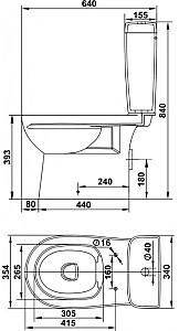Vas WC Keramin ALIBANO  R dual ML White