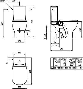 Vas WC Ideal Standard Tesi Aquablade T008701