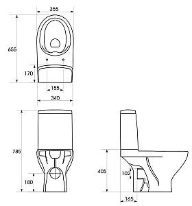 Vas WC Cersanit Moduo Rimless (100564)
