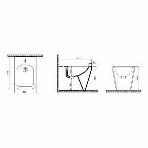 Vas WC QuarterBath Crossgrand Rimless Alb