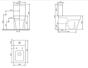 Vas WC CeraStyle Mona BTW Turkuaz