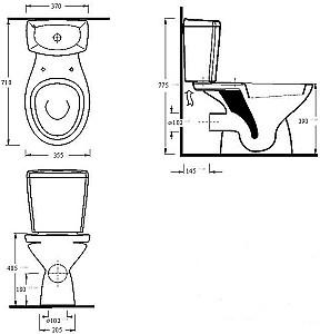 Vas WC Uniplast KAPYA (fara capac)/3-6l
