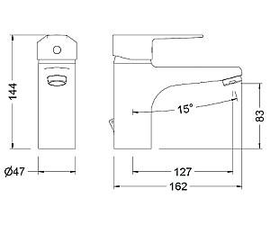 Baterie pentru lavoar Genebre K8 (60134284566)