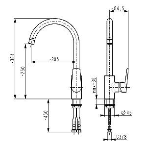 Robinet bucatarie Armatura Onyks (115346)