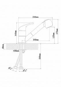 Robinet bucatarie Dr. Gans Sonata 319.04L.1223.408 Gray