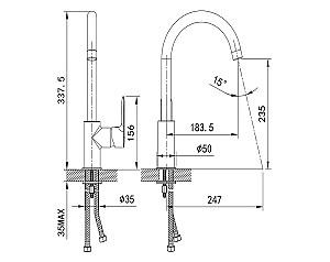 Robinet bucatarie Iddis Cuba CU1BNJ0I05