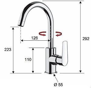 Robinet bucatarie Remer V72C