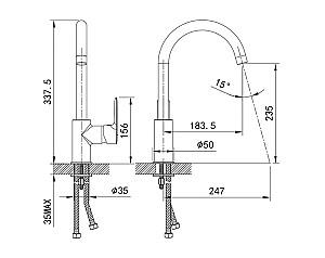 Robinet bucatarie Iddis Cuba CU4SBJ0I05