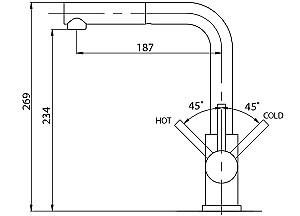 Robinet bucatarie Aquasanita 2383 Copper