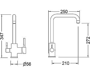 Robinet bucatarie Genebre Tau Osmosis (65702184566)