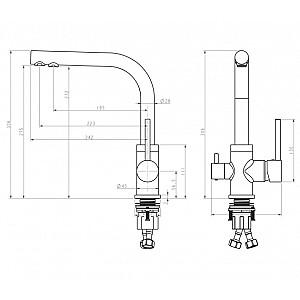 Robinet bucatarie Aquasanita 2663L Gold