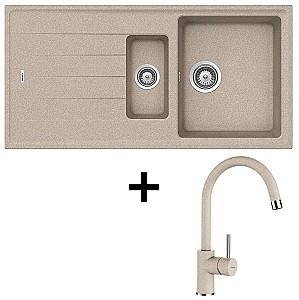 Chiuveta de bucatarie SCHOCK Set Element D-150 Sabbia + Plutos Sabbia