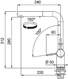 Robinet bucatarie Franke Active L (115.0653.387)