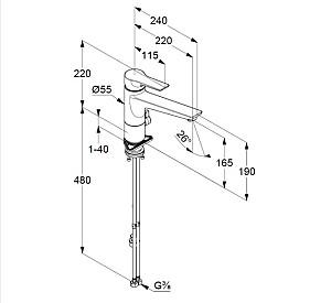 Robinet bucatarie Kludi Mix DN 15 (329063975)