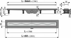 Rigola de dus Alcaplast CPZ8-750M