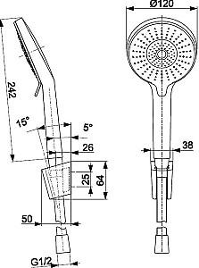 Set de duș Armatura Otava Black 117400