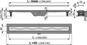 Rigola de dus Alcaplast CPZ8-550M
