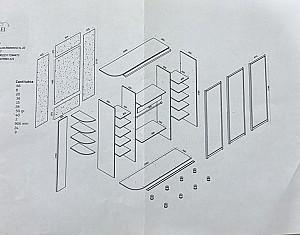 Dulap-cupe Arta Mobilei Armadio S2080 Gray + Anexa