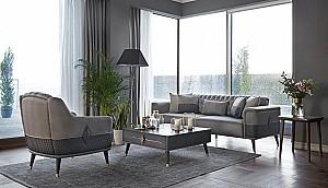 Masuta de cafea, reviste Dogtas DIAMOND 50x50cm Nuc (Maro)/Negru