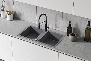 Chiuveta de bucatarie Backer NONA DUO GREY 800x440