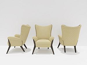 Fotoliu Dogtas UNITED GK1914 Stofa decorativa Galben/Bej