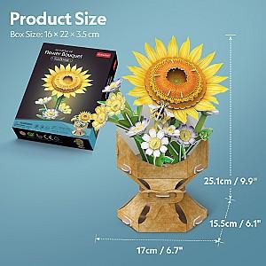 3D Puzzle CubicFun Buchet de floarea-soarelui