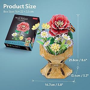 3D Puzzle CubicFun Buchet de camelii