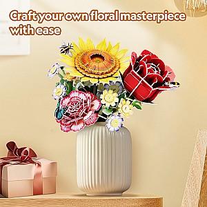 3D Puzzle CubicFun Buchet de camelii